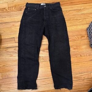 Agolde Black Straight Leg Jeans